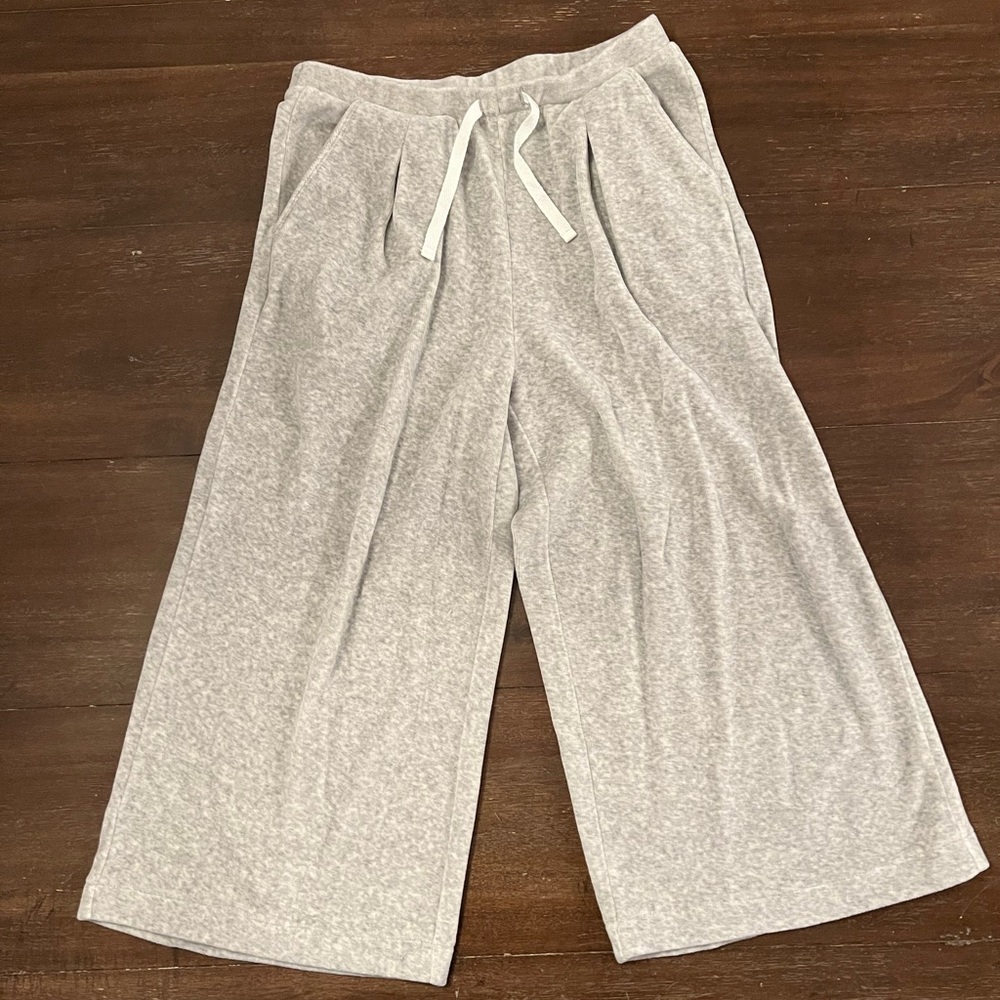 OPEN EDIT Girls Velour Cropped Sweatpants